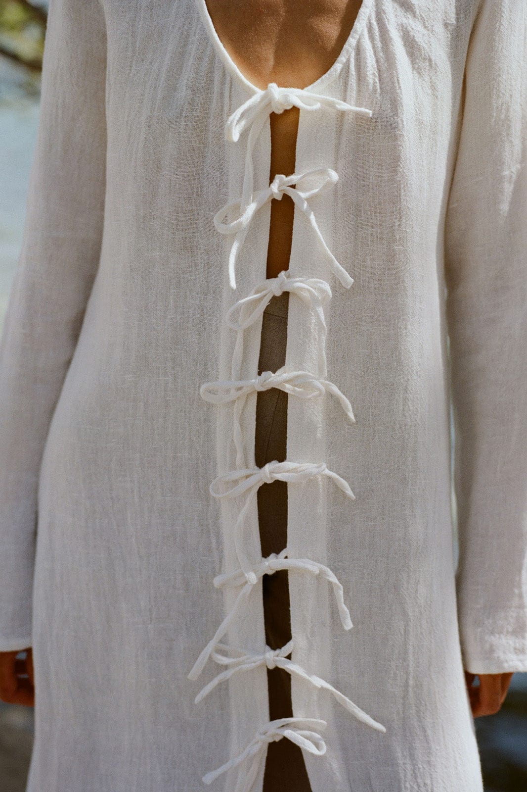 The Michi Maxi Kaftan in off-white