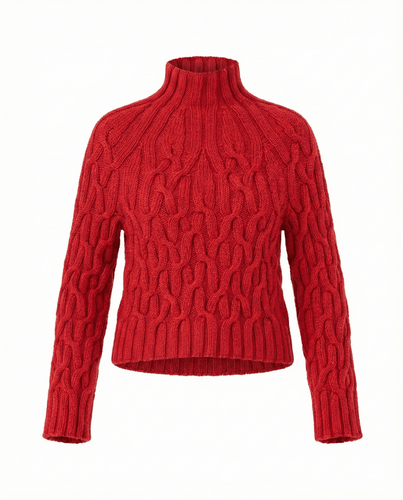 Bangos: Poppy Red Merino Wool Sweater