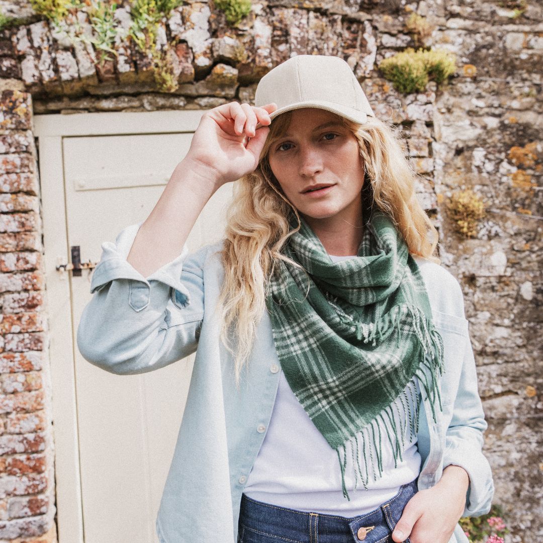 Cheltenham Check Twisted Snood | Fern