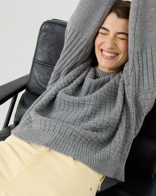 Delčia: Fog Grey Merino Wool Sweater