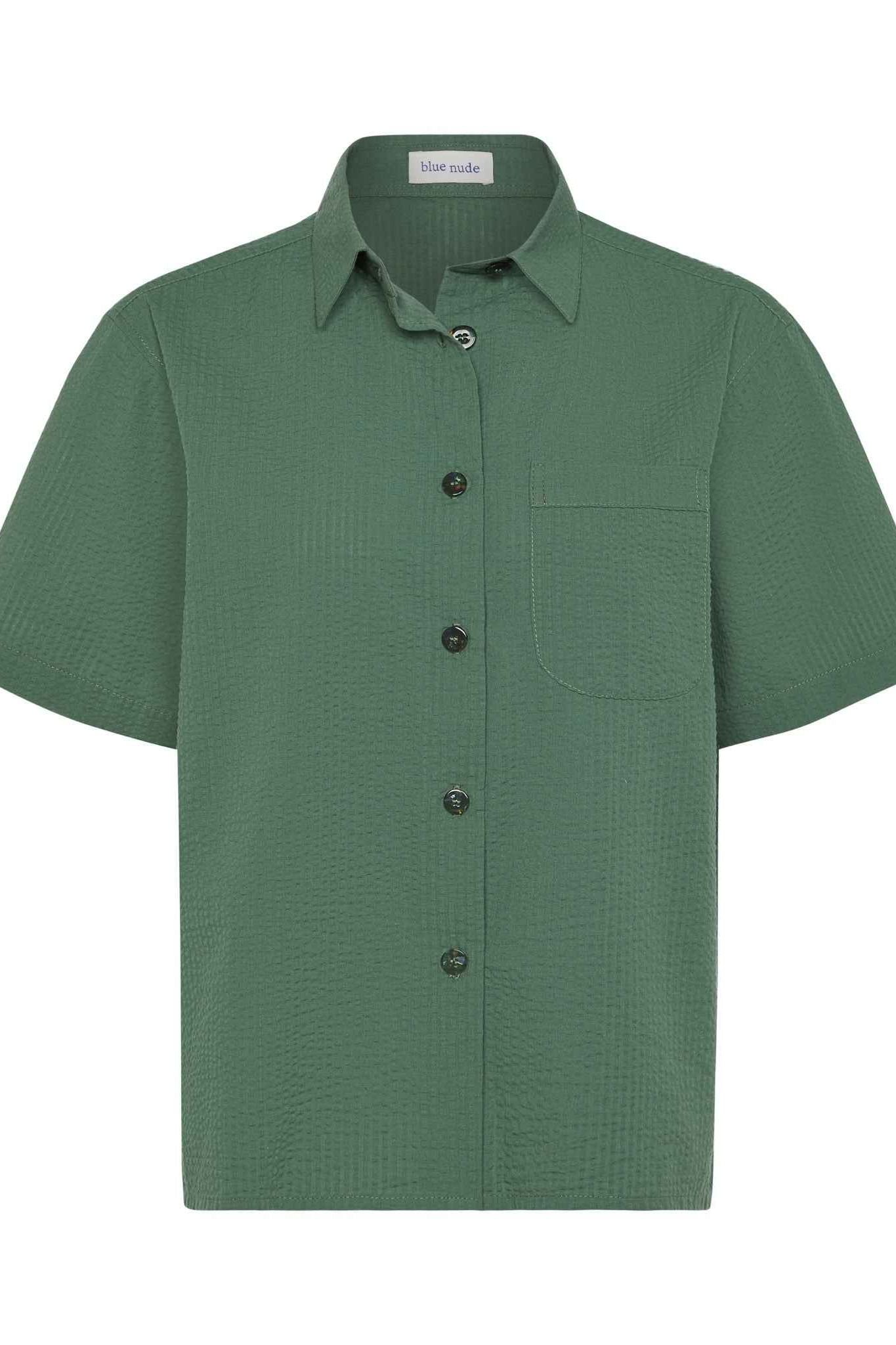 Plage Button-Up Shirt - Oyat Green