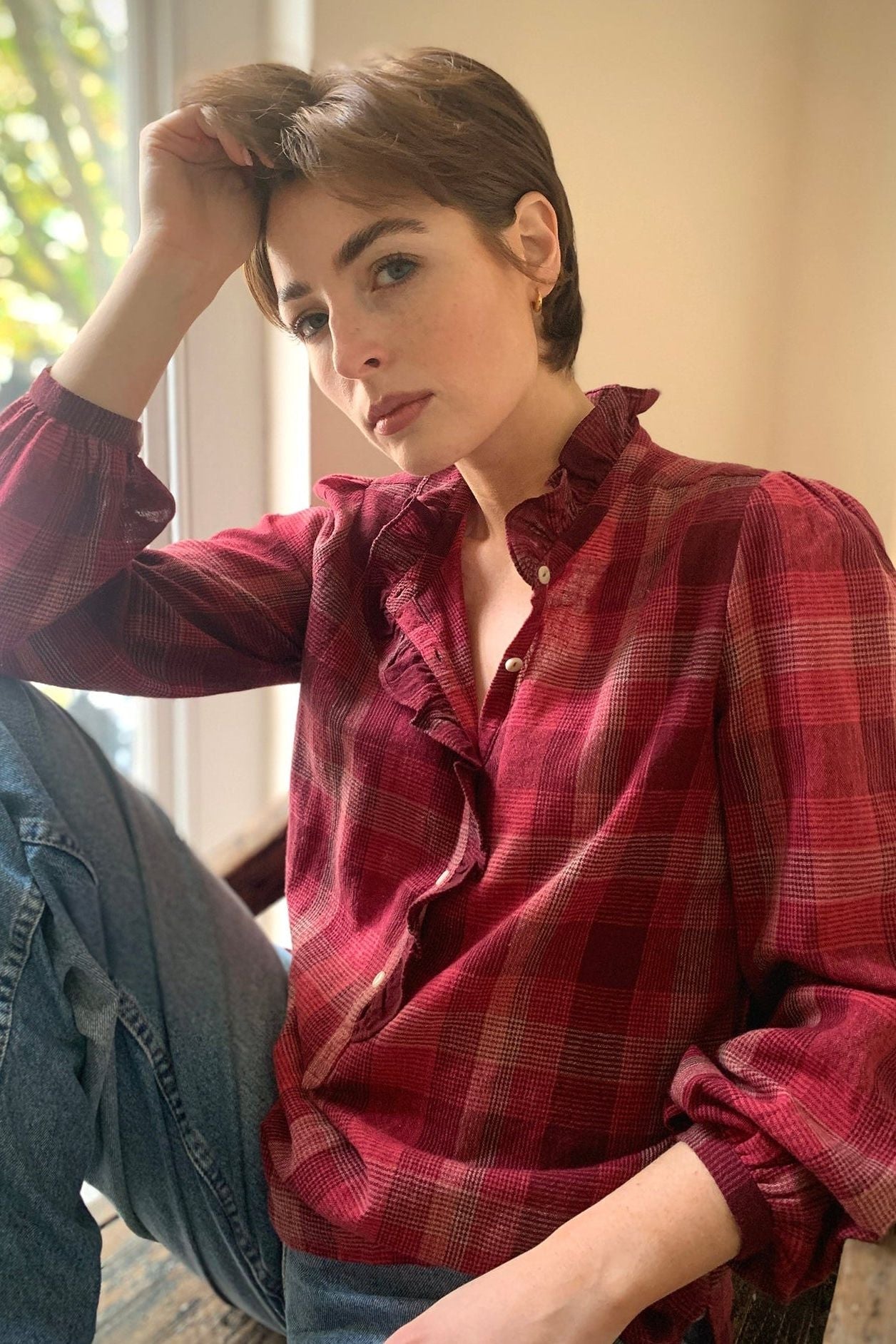 lina blouse | ruby check