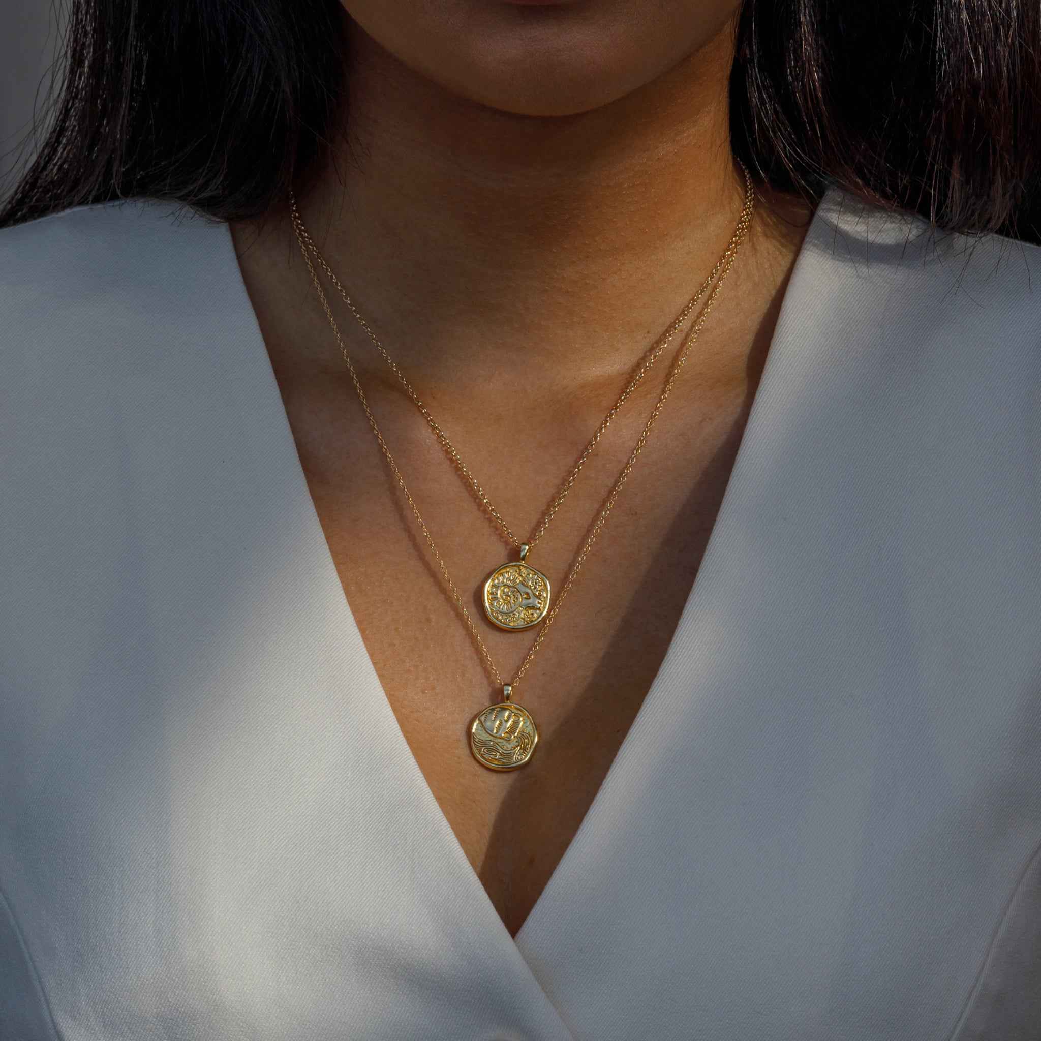 Aries Zodiac Coin Pendant Necklace