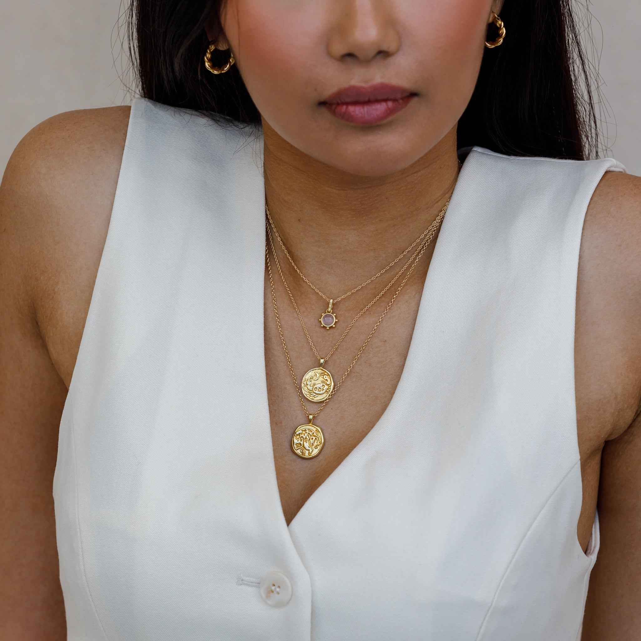 Taurus Zodiac Coin Pendant Necklace